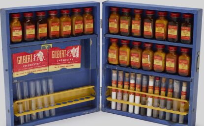 bottles of chemicals and test tubes