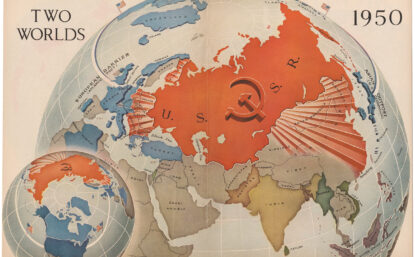 Color map of Soviet- and Western-controlled countries